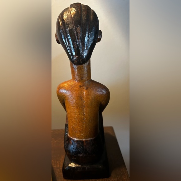 9” Hand Carved, Antique,African Statue - Picture 2 of 4